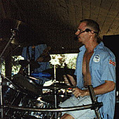 Bret pounds it out in true Bonzo fashion at The Camp Ben McCollugh jam, summer of '96